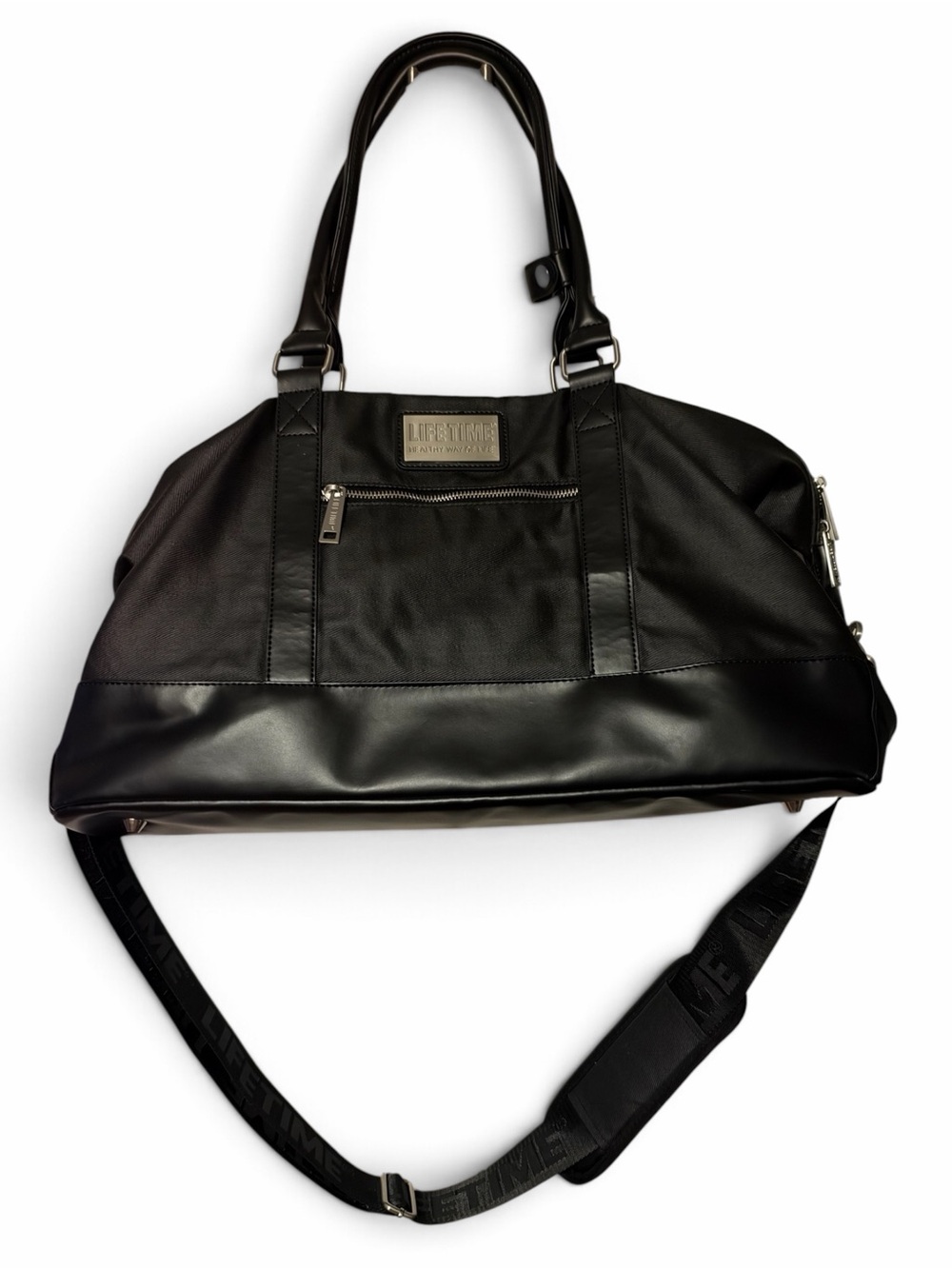 Life Time Fitness Black Weekender Bag